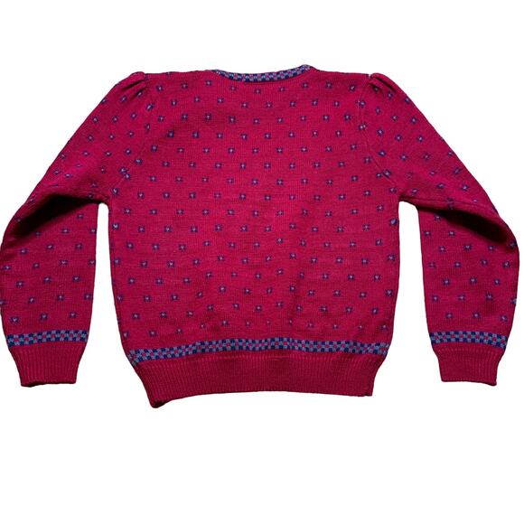 Vintage Goose Northern Isles Pink Crewneck Sweater Small Duck Bunny - Picture 7 of 7